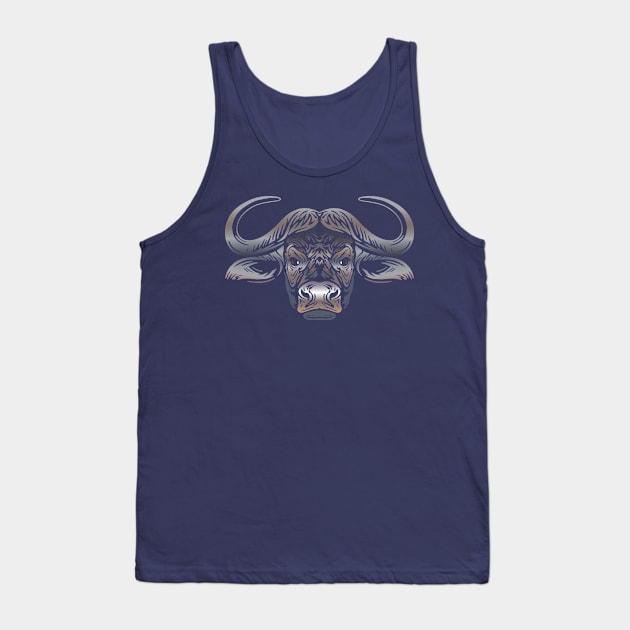 African Buffalo Tank Top by JunkyDotCom